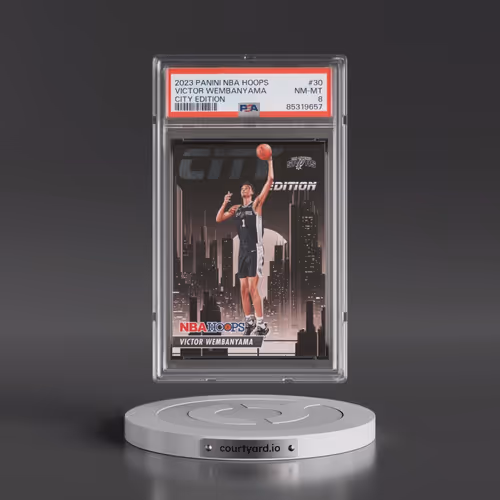 2023 Panini NBA Hoops City Edition #30 Victor Wembanyama (PSA 8 NM-MT)