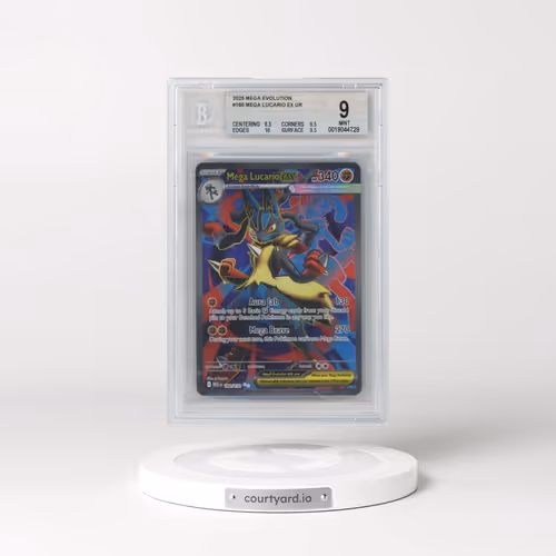 2025 Pokémon Meg EN-Mega Evolution #160 Mega Lucario EX - Holo Ultra Rare (BGS 9 MINT)