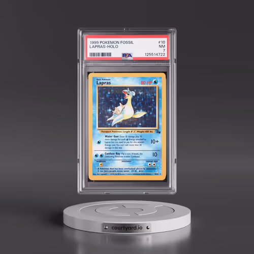 1999 Pokémon Fossil #10 Lapras - Holo (PSA 7 NM)
