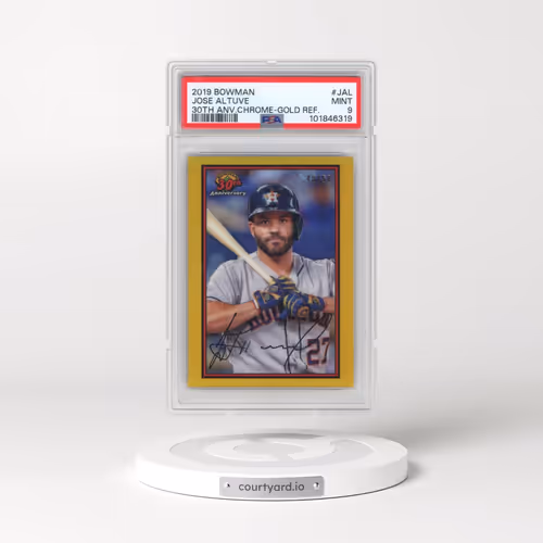 2019 Bowman 30th Anniversary Chrome #JAL Jose Altuve - Gold Refractor (PSA 9 MINT)