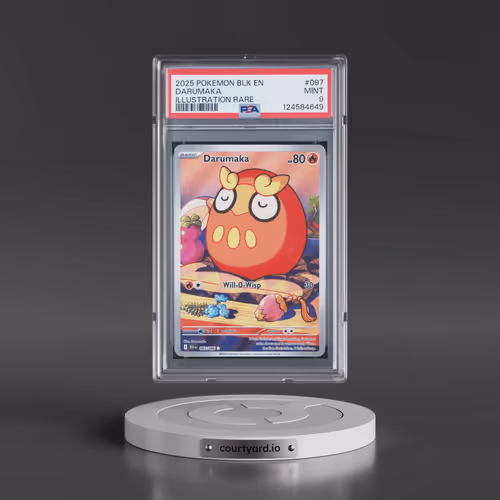 2025 Pokémon Blk EN-Black Bolt #097 Darumaka - Illustration Rare (PSA 9 MINT)