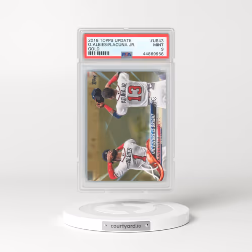 2018 Topps Update #US43 Ozzie Albies/Ronald Acuna Jr. - Gold (PSA 9 MINT)