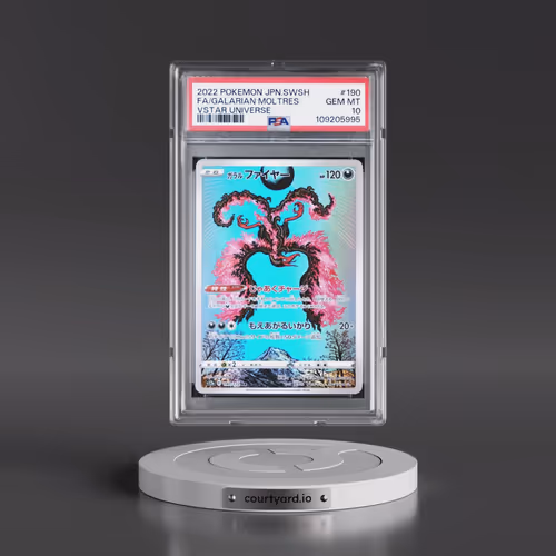 2022 Pokémon Sword & Shield Vstar Universe #190 Galarian Moltres - Full Art (PSA 10 GEM MINT)