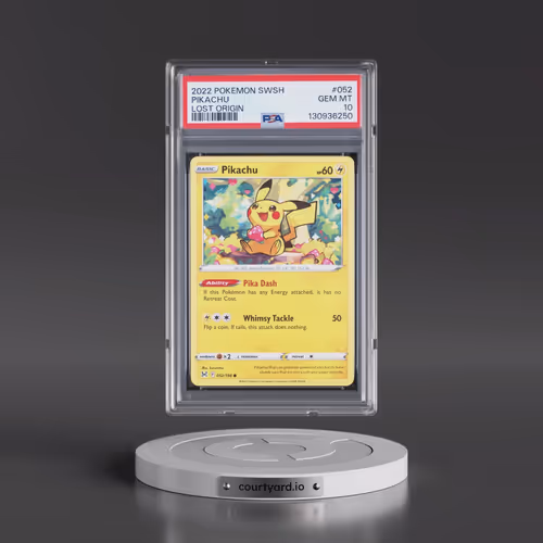 2022 Pokémon Sword & Shield Lost Origin #052 Pikachu (PSA 10 GEM MINT)