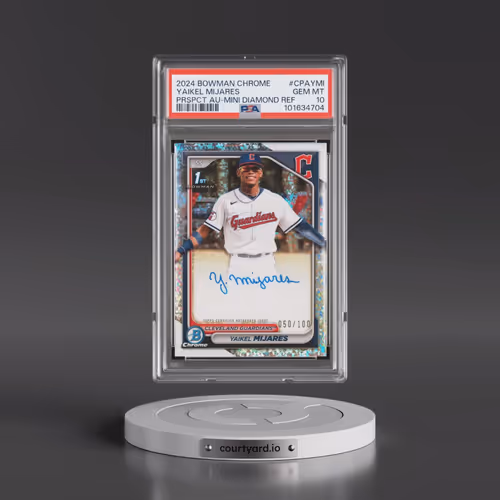 2024 Bowman Chrome Prospect Autographs #CPAYMI Yaikel Mijares - Mini Diamond Refractor (PSA 10 GEM M