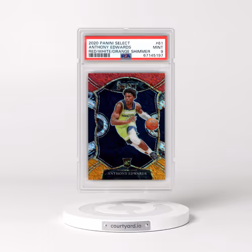 2020 Panini Select #61 Anthony Edwards - Red/White/Orange Shimmer (PSA 9 MINT)