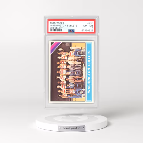 1975 Topps #220 Washington Bullets - Checklist (PSA 8 NM-MT)