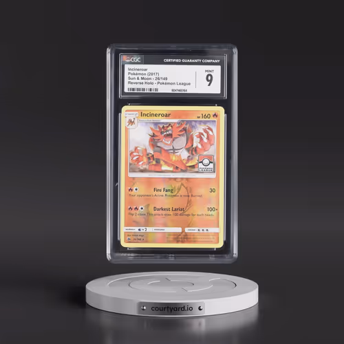 2017 Sun & Moon #26/149 Incineroar - Reverse Holo Pokémon League (CGC 9 MINT)