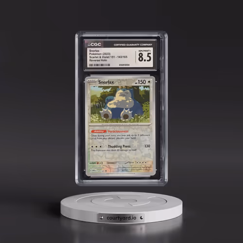 2023 Scarlet & Violet 151 - MEW EN #143/165 Snorlax - Reverse Holo (CGC 8.5 NM-MT+)