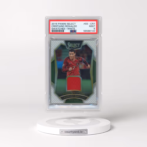 2016 Panini Select Swatches #SS-CR7 Cristiano Ronaldo - White (PSA 9 MINT)