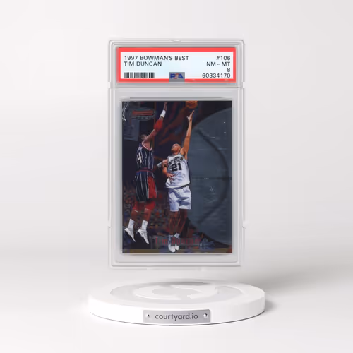 1997 Bowman's Best #106 Tim Duncan (PSA 8 NM-MT)