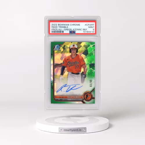 2022 Bowman Chrome Prospect Autographs #CPART Reed Trimble - Green Atomic Refractor (PSA 9 MINT)