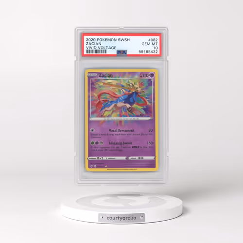 2020 Pokémon Sword & Shield Vivid Voltage #082 Zacian (PSA 10 GEM MINT)