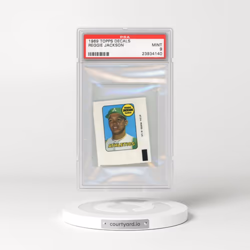 1969 Topps Decals #19 Reggie Jackson (PSA 9 MINT)