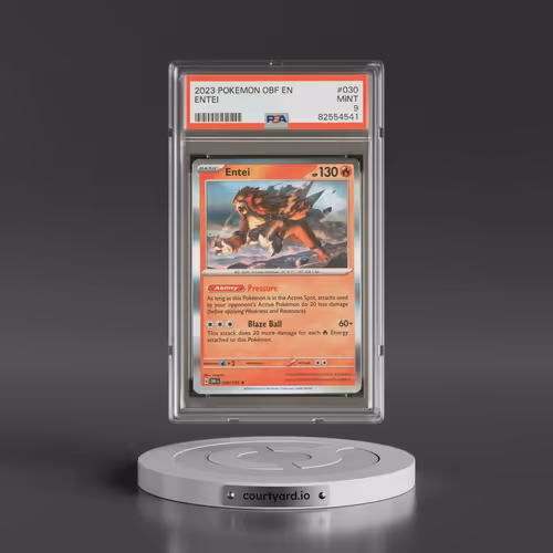 2023 Pokémon Obf EN-Obsidian Flames #030 Entei (PSA 9 MINT)