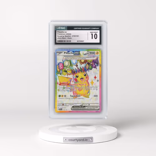 2024 Surging Sparks - SSP EN #219/191 Pikachu ex - Ultra Rare Holo (CGC 10 GEM MINT)