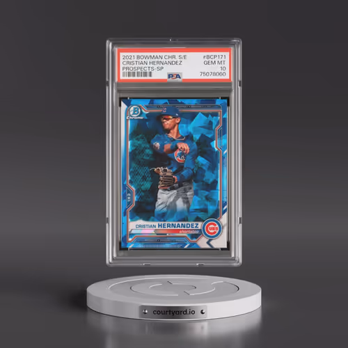 2021 Bowman Chrome Sapphire Edition Prospects #BCP171 Cristian Hernandez - SP (PSA 10 GEM MINT)
