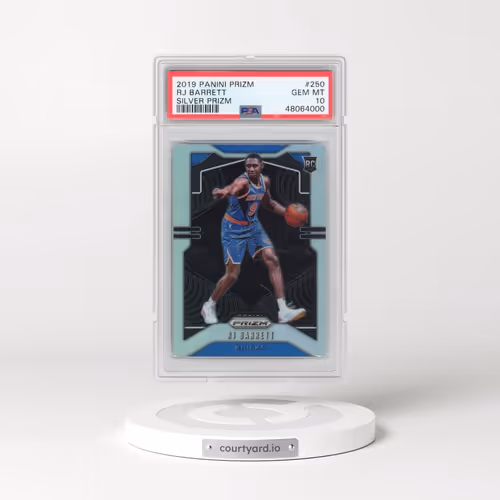 2019 Panini Prizm #250 RJ Barrett - Silver Prizm (PSA 10 GEM MINT)
