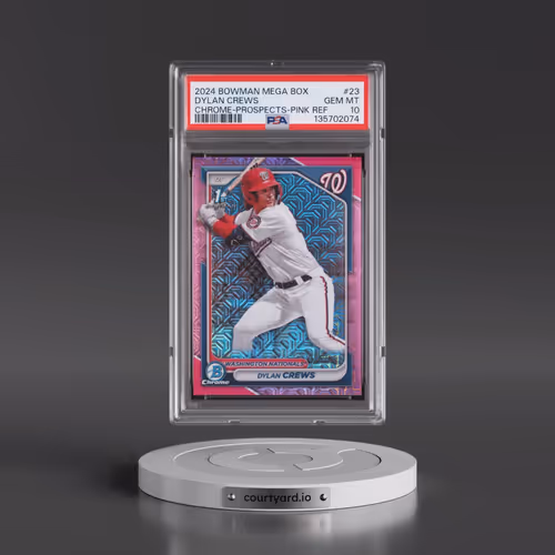 2024 Bowman Mega Box Chrome Prospects #23 Dylan Crews - Pink Refractor (PSA 10 GEM MINT)