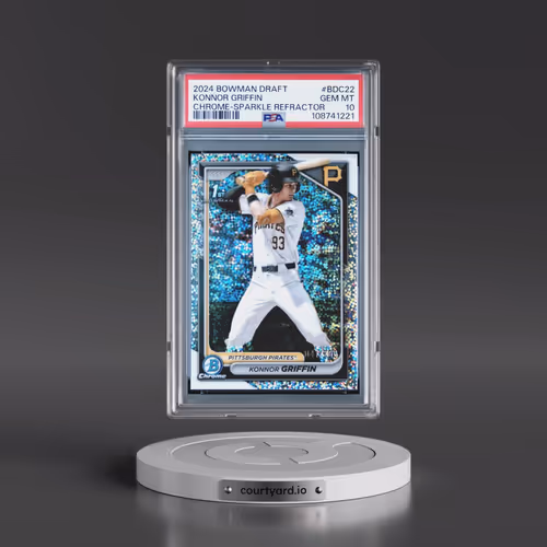 2024 Bowman Draft #BDC22 Konnor Griffin - Chrome-Sparkle Refractor (PSA 10 GEM MINT)