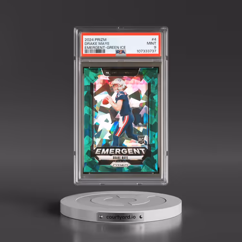 2024 Panini Prizm Emergent #4 Drake Maye - Green Ice (PSA 9 MINT)