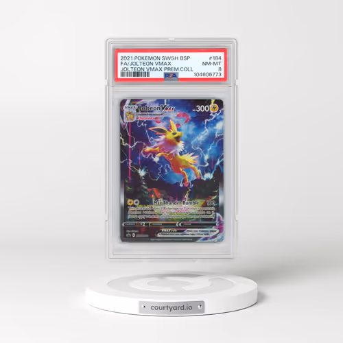 2021 Pokémon Swsh Black Star Promo #184 Jolteon Vmax - Full Art Jolteon Vmax Premium Collection (PSA 8 NM-MT)
