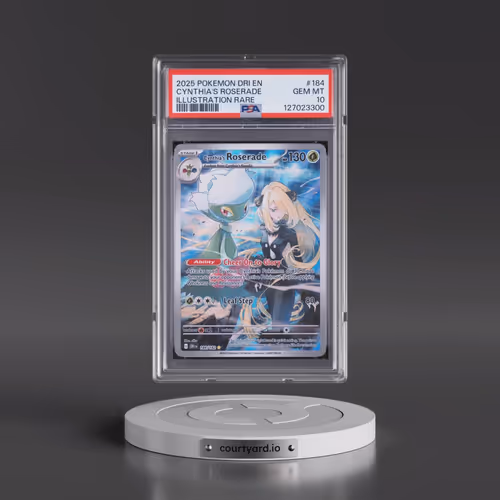 2025 Pokémon Dri EN-Destined Rivals #184 Cynthia's Roserade - Illustration Rare (PSA 10 GEM MINT)