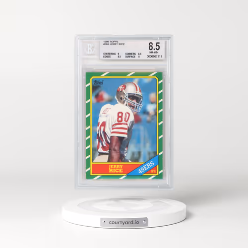 1986 Topps #161 Jerry Rice (BGS 8.5 NM-MT+)