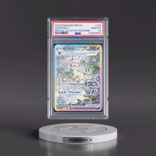 2025 Pokémon Pre EN-Prismatic Evolutions #144 Leafeon EX - Holo Special Illustration Rare (PSA 10 GE