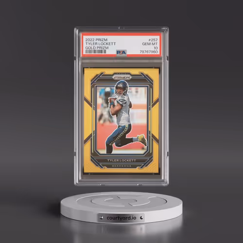 2022 Panini Prizm #257 Tyler Lockett - Gold Prizm (PSA 10 GEM MINT)
