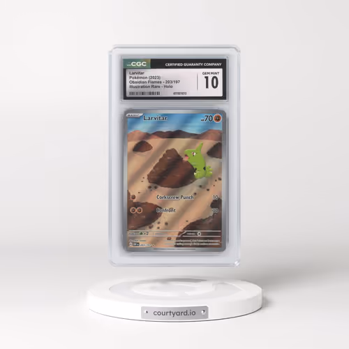 2023 Obsidian Flames - OBF EN #203/197 Larvitar - Illustration Rare Holo (CGC 10 GEM MINT)