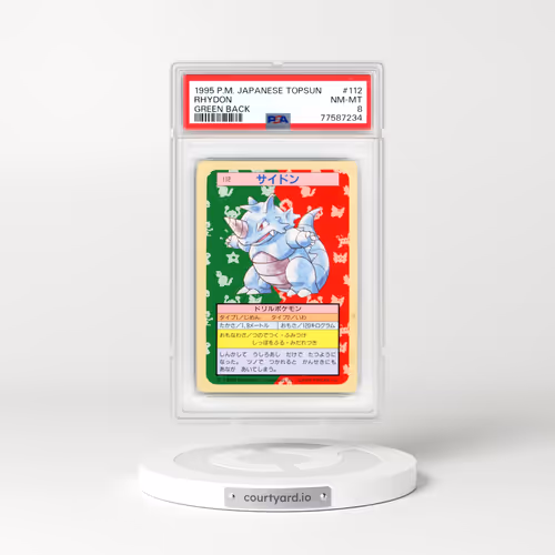 1997 Japanese (Only One Pokémon) Original Series #112 Rhydon - (Green Back) 2nd Print (PSA 8 NM-MT)