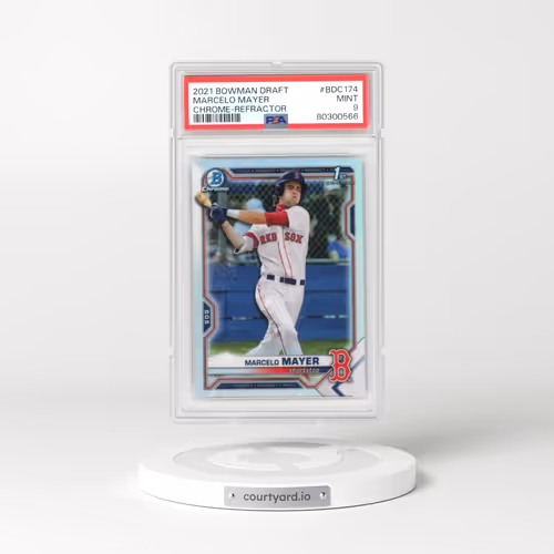 2021 Bowman Draft #BDC174 Marcelo Mayer - Chrome-Refractor (PSA 9 MINT)