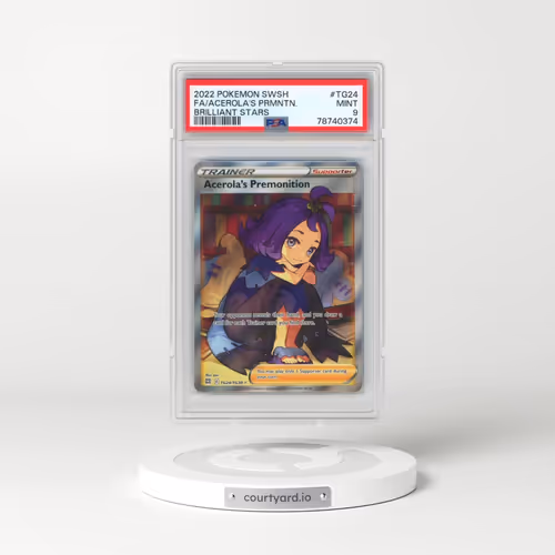 2022 Pokémon Sword & Shield Brilliant Stars #TG24 Acerola's Premonition - Full Art (PSA 9 MINT)