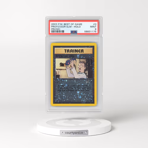 2003 Pokémon Best of Game Promo #3 Professor Elm - Reverse Foil (PSA 9 MINT)