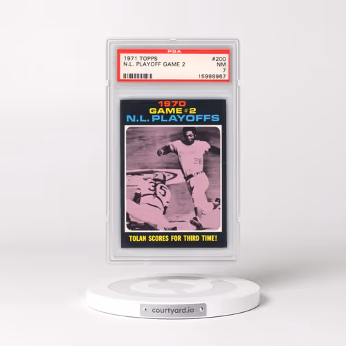 1971 Topps #200 N.L. Playoff Game 2 (PSA 7 NM)