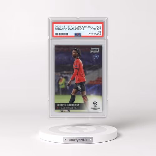 2020 Stadium Club Chrome UEFA Champions League #35 Eduardo Camavinga (PSA 10 GEM MINT)