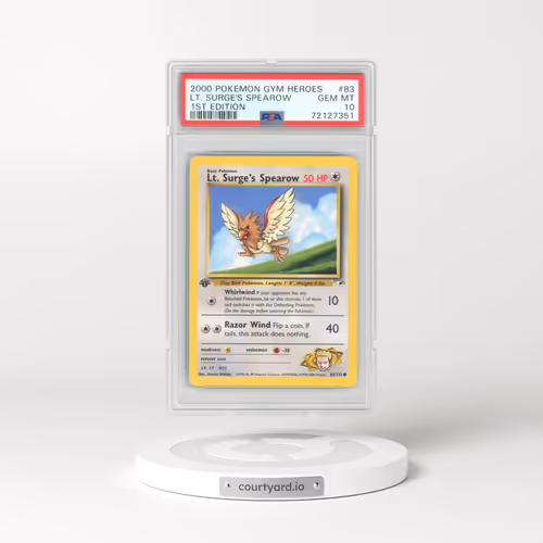 2000 Pokémon Gym Heroes #83 LT. Surge's Spearow - 1st Edition (PSA 10 GEM MINT)