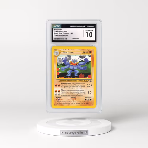 1999 Black Star Promos #43 Machamp - Pokémon League (CGC 10 GEM MINT)