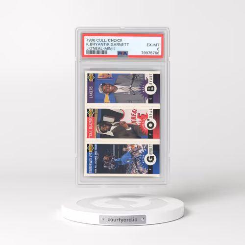 1996 Collector's Choice Mini II #M129 Jermaine O'Neal/Kevin Garnett/Kobe Bryant (PSA 6 EX-MT)