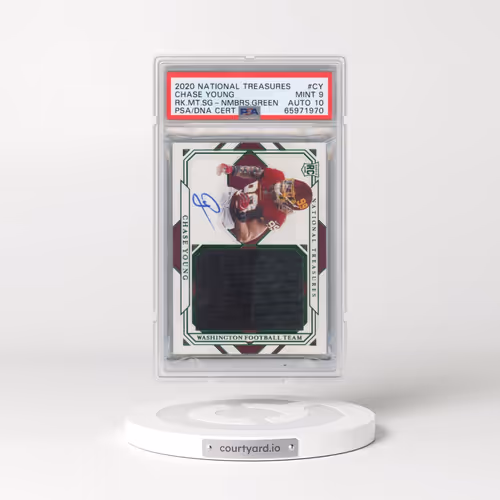 2020 Panini National Treasures Rookie Material Signatures #CY Chase Young - Numbers Green (PSA 9 MIN