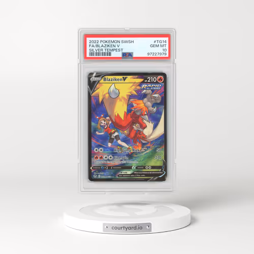 2022 Silver Tempest #TG14 Blaziken V - Holo Character Rare (PSA 10 GEM MINT)
