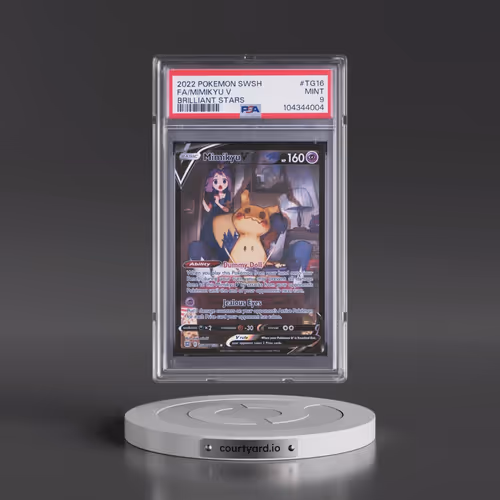 2022 Pokémon Sword & Shield Brilliant Stars #TG16 Mimikyu V - Holo Full Art (PSA 9 MINT)
