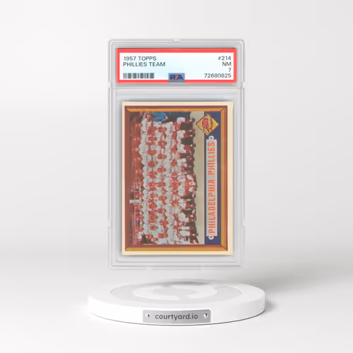 1957 Topps #214 Phillies Team (PSA 7 NM)