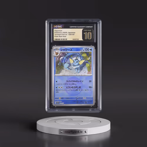 2024 Pokémon Sv8a-Terastal Fest EX #030 Vaporeon - Reverse Holo (CGC 10 PRISTINE)