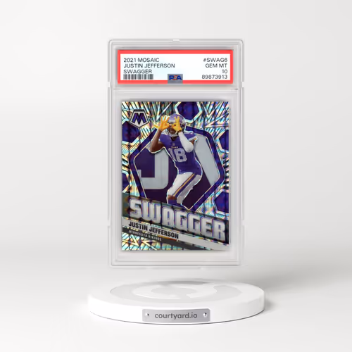 2021 Panini Mosaic Swagger #SWAG6 Justin Jefferson (PSA 10 GEM MINT)