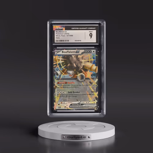 2025 Pokémon Wht EN-White Flare #077 Bouffalant EX - Holo (CGC 9 MINT)