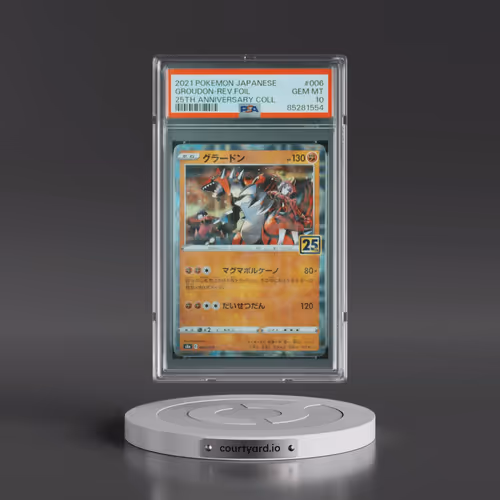 2021 Pokémon 25th Anniversary Collection #006 Groudon - Reverse Foil (PSA 10 GEM MINT)