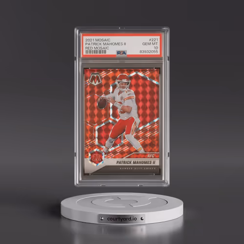 2021 Panini Mosaic #221 Patrick Mahomes II - Red Mosaic (PSA 10 GEM MINT)
