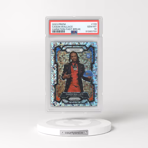 2023 Panini Prizm #139 Cason Wallace - Variation-Fast Break (PSA 10 GEM MINT)
